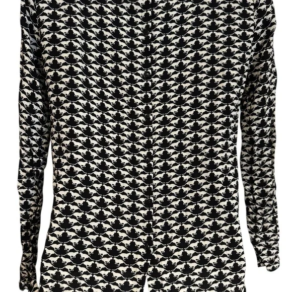 H&M Monochrome Animal Print Top - Picture 3 of 7